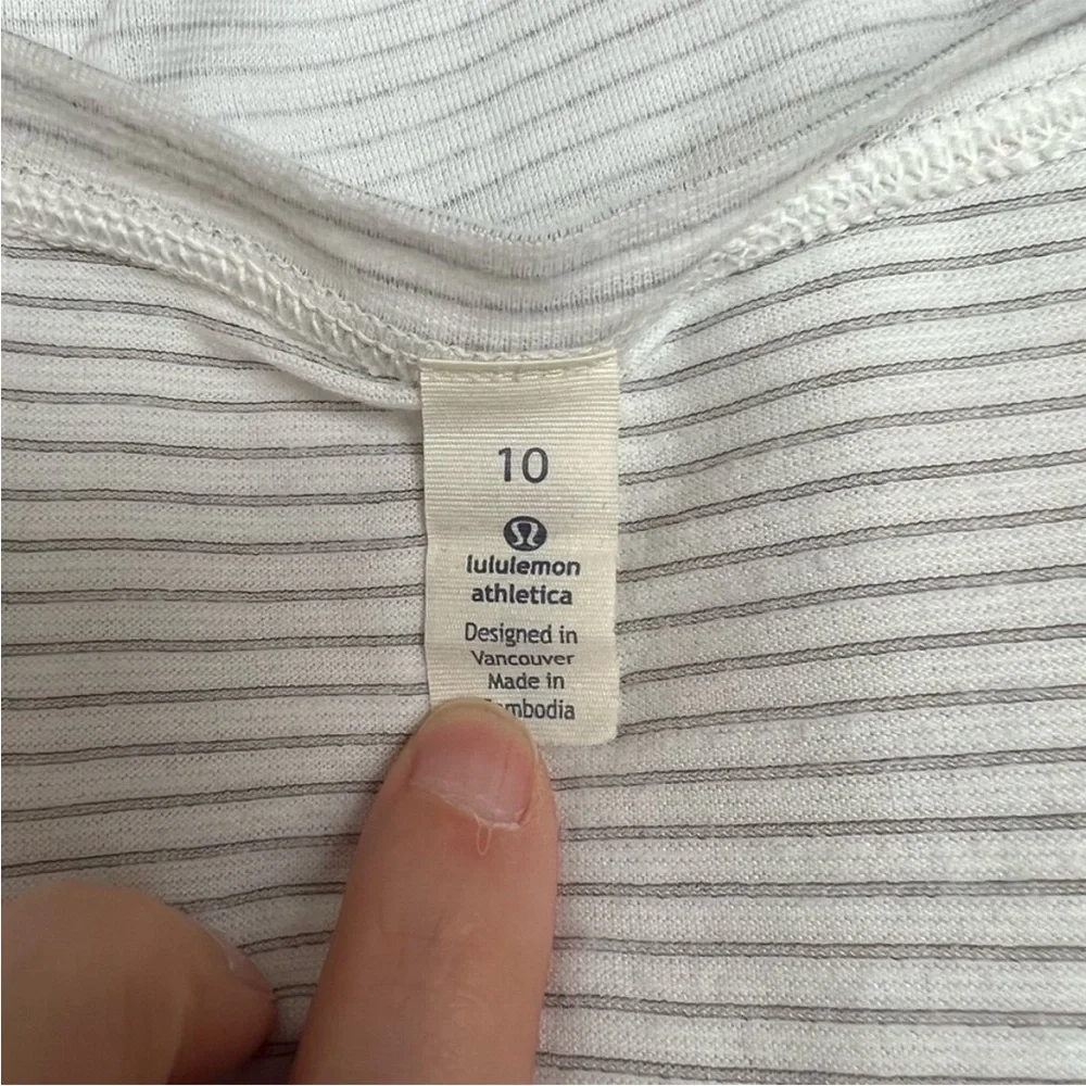 Lululemon Var-City Muscle Tank Heathered White